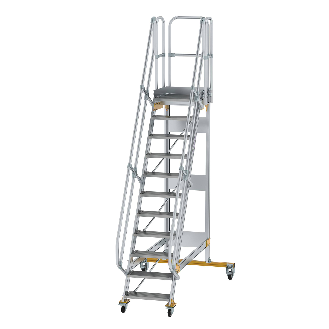 Plattformtreppe fahrbar 60° Stufenbreite 600mm 11 Stufen-Beschreibung lesen