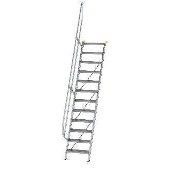 Treppe 60° inkl. Handlauf, 600mm Stufenbreite, 12 Stufen-Beschreibung lesen
