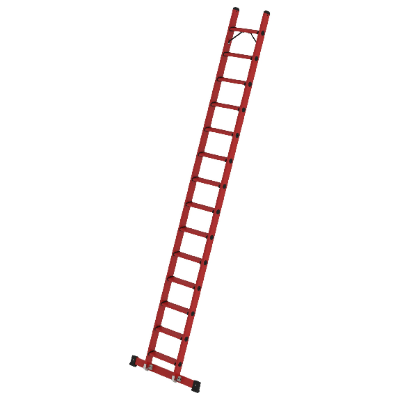 GFK-Stufen-Anlegeleiter mit 14 Stufen mit Traverse GFK-Stufen-Anlegeleiter mit 14 Stufen mit Traverse-Beschreibung lesen