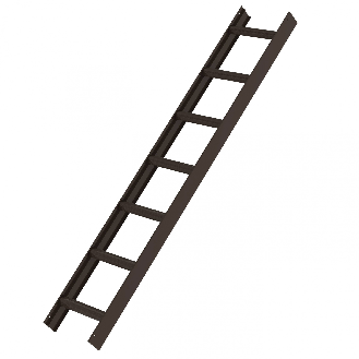 MUNK Aluminium Dachleiter 7 Sprossen braun-Beschreibung lesen