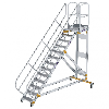 Plattformtreppe fahrbar 45° Stufenbreite 600mm 13 Stufen