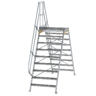 Überstieg 60° inkl. einen Handlauf, Stufenbreite 1000mm, 2x9 Stufen-Beschreibung lesen
