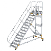 Plattformtreppe fahrbar 45° Stufenbreite 800mm 14 Stufen