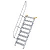 Treppe 60° inkl. Handlauf, 800mm Stufenbreite, 8 Stufen