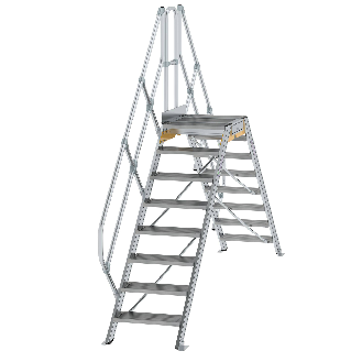 Überstieg 45° inkl. einen Handlauf, Stufenbreite 600mm, 2x8 Stufen-Beschreibung lesen