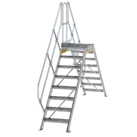 Überstieg 45° inkl. einen Handlauf, Stufenbreite 600mm, 2x8 Stufen Überstieg 45° inkl. einen Handlauf, Stufenbreite 600mm, 2x8 Stufen-Beschreibung lesen