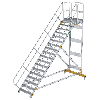 Plattformtreppe fahrbar 45° Stufenbreite 1000mm 18 Stufen