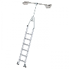 Aluminium-Regalleiter für Doppelregal drehbar 6 Stufen Aluminium-Regalleiter für Doppelregal drehbar 6 Stufen