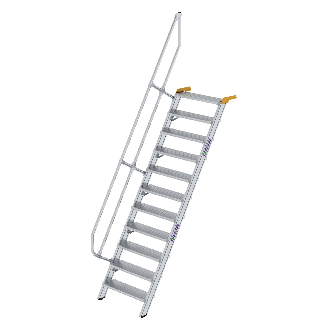 Treppe 60° inkl. Handlauf, 800mm Stufenbreite, 11 Stufen-Beschreibung lesen