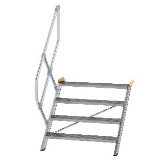 Treppe 45° inkl. Handlauf, 1000mm Stufenbreite, 4 Stufen-Beschreibung lesen