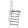 Treppe mit Plattform 60°, Handlauf, 800mm Stufenbreite, 6 Stufen Treppe mit Plattform 60°, Handlauf, 800mm Stufenbreite, 6 Stufen