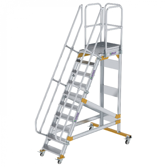 Plattformtreppe fahrbar 60° Stufenbreite 600mm 10 Stufen Plattformtreppe fahrbar 60° Stufenbreite 600mm 10 Stufen-Beschreibung lesen