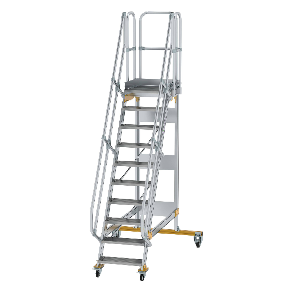 Plattformtreppe fahrbar 60° Stufenbreite 600mm 10 Stufen Plattformtreppe fahrbar 60° Stufenbreite 600mm 10 Stufen-Beschreibung lesen