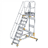 Plattformtreppe fahrbar 60° Stufenbreite 600mm 10 Stufen