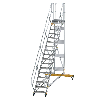 Plattformtreppe fahrbar 45° Stufenbreite 600mm 17 Stufen