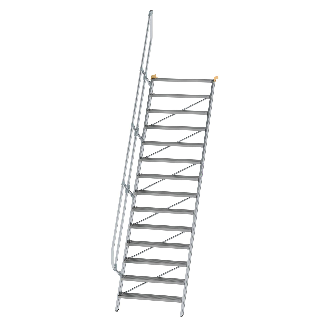 Treppe 60° inkl. Handlauf, 1000mm Stufenbreite, 14 Stufen-Beschreibung lesen