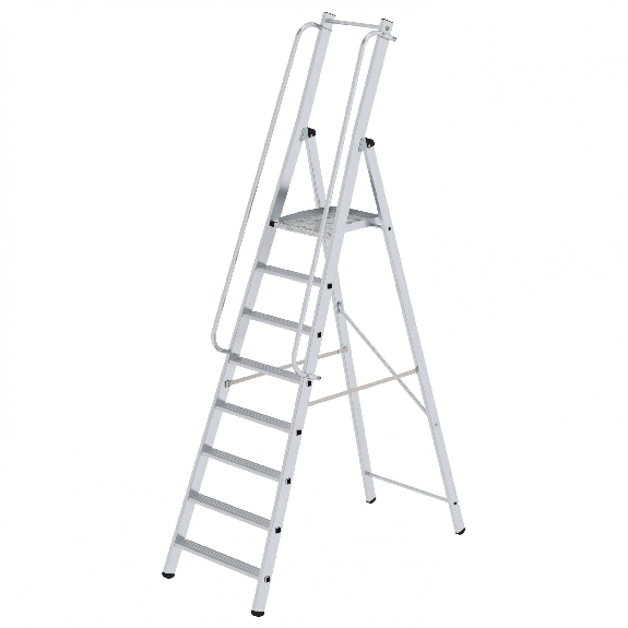 ML Bauleiter Aluminium-Stufenstehleiter 8 Stufen ML Bauleiter Aluminium-Stufenstehleiter 8 Stufen-Beschreibung lesen