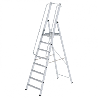 ML Bauleiter Aluminium-Stufenstehleiter 8 Stufen-Beschreibung lesen