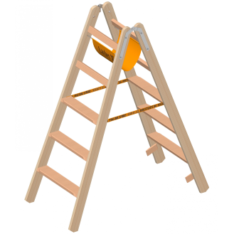 Layher 1020 Holzstehleiter mit 2x5 Stufen-Beschreibung lesen