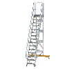 Plattformtreppe fahrbar 60° Stufenbreite 600mm 15 Stufen