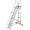 Plattformtreppe fahrbar 60° Stufenbreite 600mm 15 Stufen