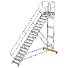Plattformtreppe fahrbar 45° Stufenbreite 800mm 19 Stufen