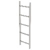 MUNK Schachtleiter aus Edelstahl 400mm breit 5 Sprossen 1,40m lang MUNK Schachtleiter aus Edelstahl 400mm breit 5 Sprossen 1,40m lang