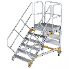 Plattformtreppe fahrbar 45° Stufenbreite 1000mm 6 Stufen