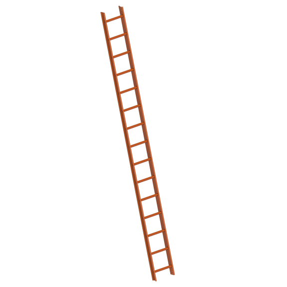 Layher 1051 Dachleiter kupferbraun 15 Sprossen-Beschreibung lesen