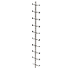 Einholmleiter Edelstahl V4A Länge 2,80m Einholmleiter Edelstahl V4A Länge 2,80m