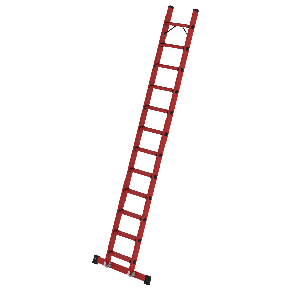 GFK-Stufen-Anlegeleiter mit 12 Stufen mit Traverse GFK-Stufen-Anlegeleiter mit 12 Stufen mit Traverse-Beschreibung lesen