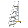 Plattformtreppe fahrbar 45° Stufenbreite 800mm 16 Stufen Plattformtreppe fahrbar 45° Stufenbreite 800mm 16 Stufen