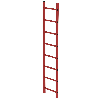 MUNK Schachtleiter aus GFK 400mm breit 8 Sprossen 2,24m lang