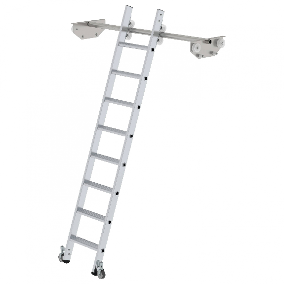 Aluminium-Regalleiter für Doppelregal 8 Stufen Aluminium-Regalleiter für Doppelregal 8 Stufen-Beschreibung lesen