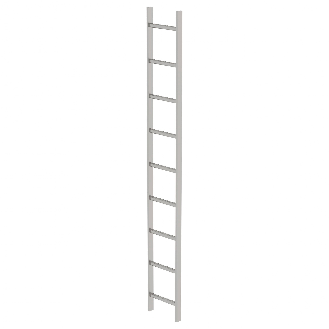 Schachtleiter aus Edelstahl 300mm breit 9 Sprossen 2,52m lang-Beschreibung lesen