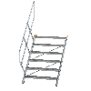 Treppe 45° inkl. Handlauf, 1000mm Stufenbreite, 6 Stufen