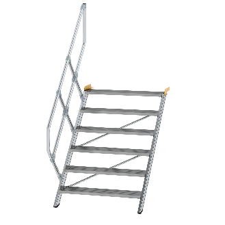Treppe 45° inkl. Handlauf, 1000mm Stufenbreite, 6 Stufen-Beschreibung lesen