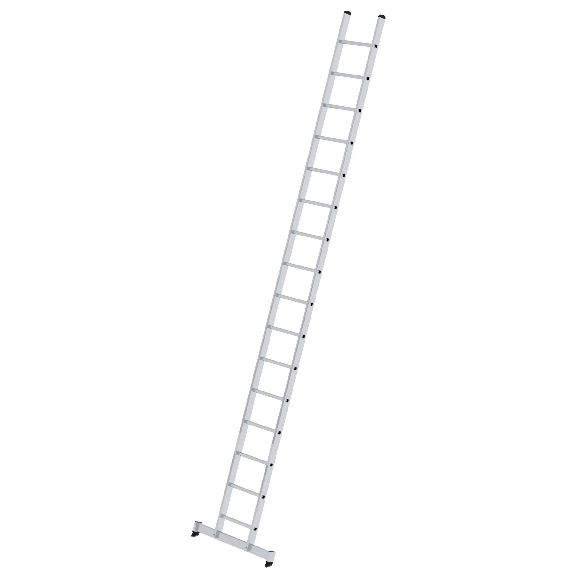 Anlegeleiter aus Aluminium mit 16 Sprossen und nivello-Traverse-Beschreibung lesen