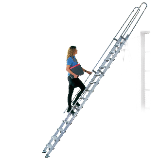 S15/24 Regaleinhängeleiter ohne Traverse Aluminium S600 9 Stufen-Beschreibung lesen