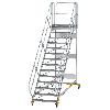 Plattformtreppe fahrbar 45° Stufenbreite 1000mm 14 Stufen Plattformtreppe fahrbar 45° Stufenbreite 1000mm 14 Stufen