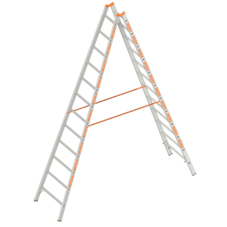 Layher Topic 1039 Sprossenstehleiter 2x12 Sprossen-Beschreibung lesen