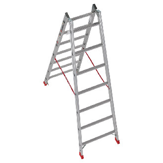 Euroline Premium 305 Sprossenstehleiter 2x8 Sprossen-Beschreibung lesen