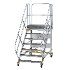 Plattformtreppe fahrbar 45° Stufenbreite 1000mm 7 Stufen