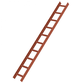 MUNK Aluminium Dachleiter 10 Sprossen rotbraun-Beschreibung lesen