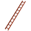 MUNK Aluminium Dachleiter 10 Sprossen rotbraun
