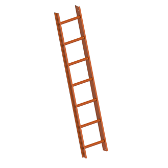 Layher 1051 Dachleiter kupferbraun 7 Sprossen-Beschreibung lesen