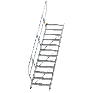 Treppe 45° inkl. Handlauf, 800mm Stufenbreite, 12 Stufen-Beschreibung lesen