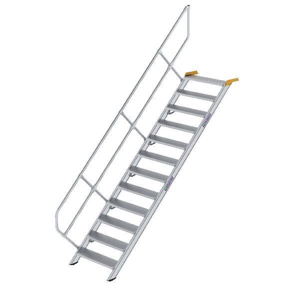 Treppe 45° inkl. Handlauf, 800mm Stufenbreite, 12 Stufen Treppe 45° inkl. Handlauf, 800mm Stufenbreite, 12 Stufen-Beschreibung lesen