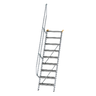 Treppe 60° inkl. Handlauf, 600mm Stufenbreite, 9 Stufen-Beschreibung lesen
