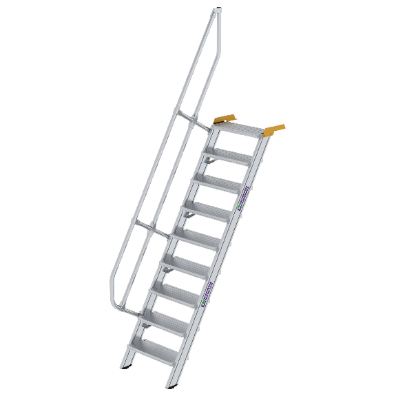 Treppe 60° inkl. Handlauf, 600mm Stufenbreite, 9 Stufen Treppe 60° inkl. Handlauf, 600mm Stufenbreite, 9 Stufen-Beschreibung lesen